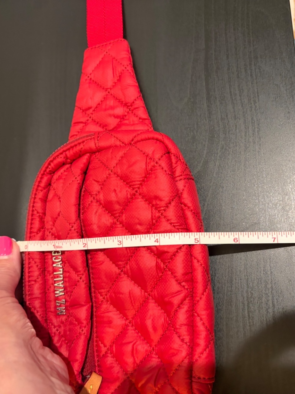MZ Wallace Red Metro Quilted Belt Bag - Picture 9 of 10